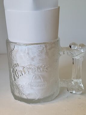 McDonald's The FLINTSTONES Frosted Glass Mug 1993